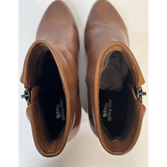 Spring Step Women's Stockholm Leather Ankle Boots Fold-over Cuffs  7.5-8 brown - Picture 7 of 11